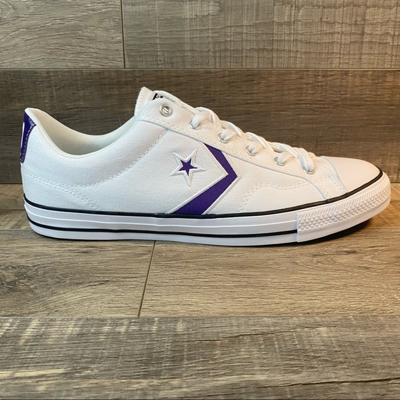 Converse Star Player Ox White Court Purple - Picture 2 of 6